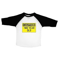Baffle Funny Tee Shirt for Kids/Caution: Two Year Old/Toddler Shirt