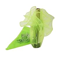 Homeford Organza Wine Bottle Wrap with Cord Tassel, 6-Count, 28-Inch (Apple Green)