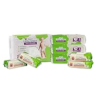 Ultra-Absorbent Natural Baby Diapers Size 5 - Hypoallergenic, Unscented & Chlorine-Free Disposable Diapers (150 Count) Come with Natural Baby Wipes (288 Count) for Sensitive Skin