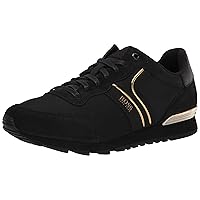 BOSS Men's Sneakers Slipper, Black/Gold