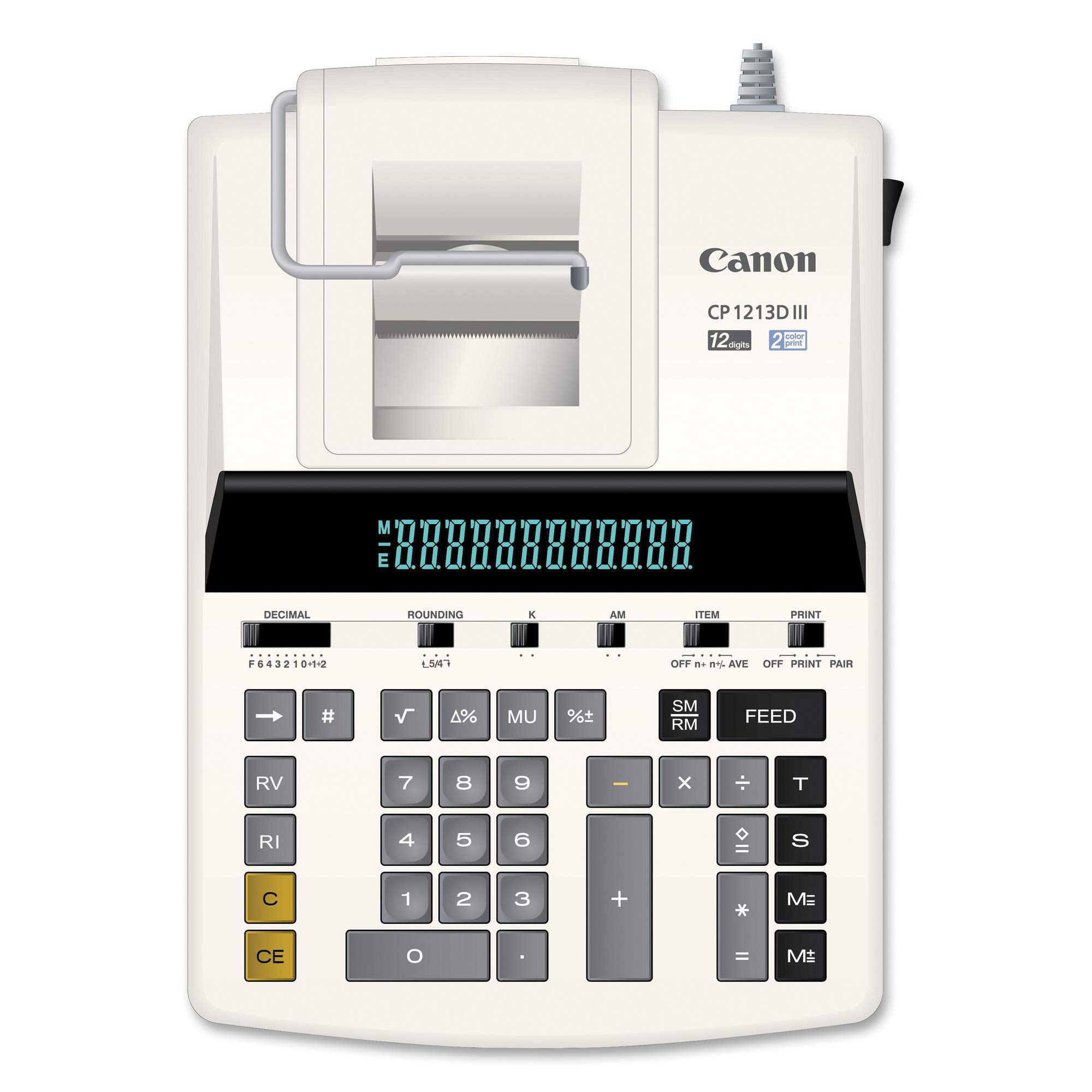 Canon Office Products CP1213DIII Desktop Printing Calculator, White, 6
