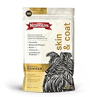 The Missing Link Skin & Coat Probiotics Superfood Supplement Powder for Dogs - Omegas 3 & 6, Fiber, Vitamin-E, Biotin - Supports Healthy Skin & Glossy Coat, Promotes Hair Growth - 1lb