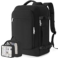 Large Backpack for Men Women, Travel Backpack Flight-approved Personal Item Size, 40L Carry on Backpack Casual Daypack, Black