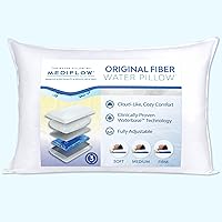 Fiber: The First & Original Water Pillow, clinically Proven to Reduce Neck Pain & Improve Sleep. Therapeutic, Ideal for People Looking for Proper Neck Support