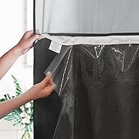 Barossa Design Clear Snap in Liner Replacement for No Hook Shower Curtain, Waterproof Premium PEVA Lightweight, 70x54