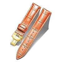 BINLUN Leather Watch Strap Quick Release Strap with Gold Butterfly Deployment Buckle 12mm 13mm 14mm 16mm 17mm 18mm 19mm 20mm 21mm 22mm 23mm 24mm Watch Band for Men Women