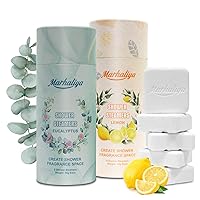 Shower Steamers Aromatherapy Birthday Gifts for Women or Men, 16-Pack Shower Bombs Gifts for Girlfriend Mom, Organic with Eucalyptus and Lemon Oil
