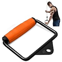 SQUATZ Single D Row Handle - Non-Slip Handle Cable Attachment for Weight Workout with 360 Degree Rotational Knuckle, Great for Seated Row Exercises, Fit Nicely for All Cable Machine Systems
