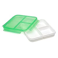 Goodful Reusable Lunch Container with 3 Compartments, BPA-Free, Leak-Proof Lid, Easy to Open and Close, Microwave Safe, Dishwasher Safe