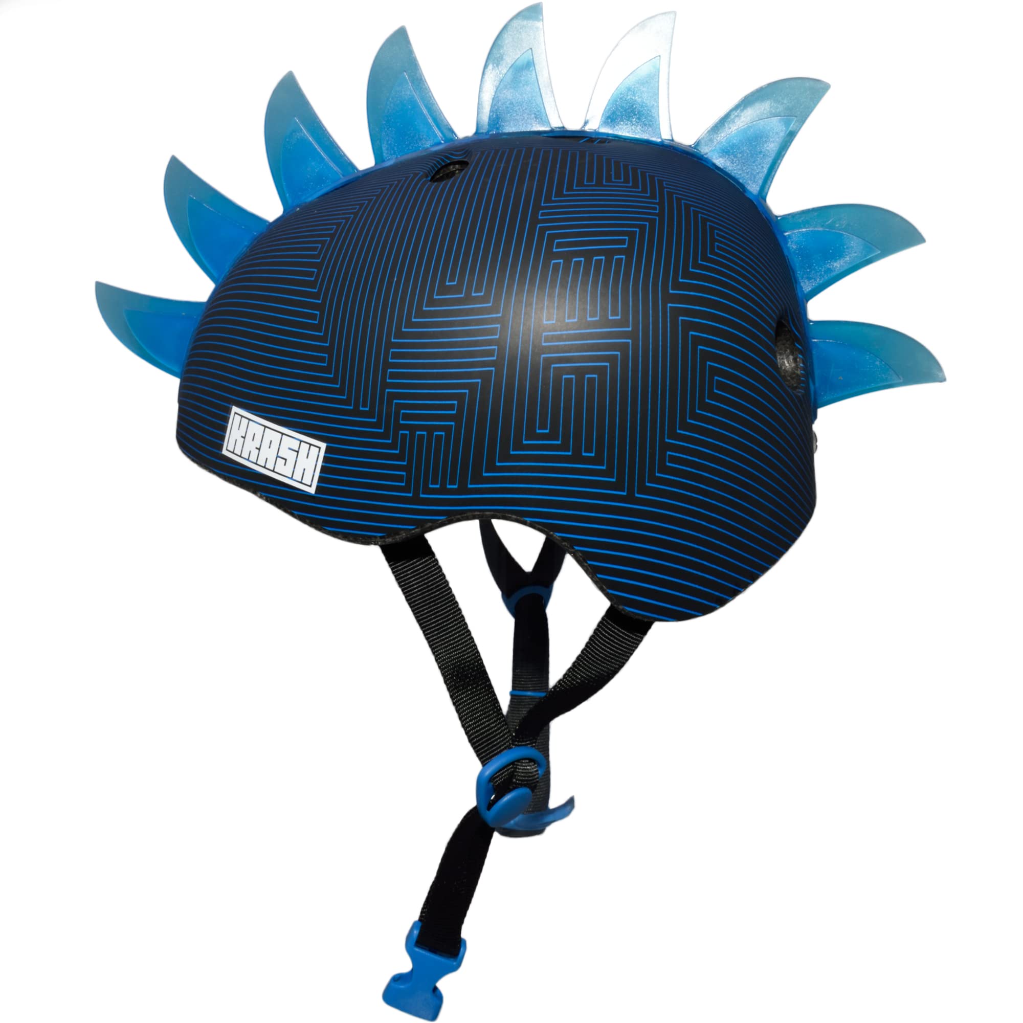 Krash! Skull Maze Blue LED Bike Helmet, Youth 8+ (54-58cm)
