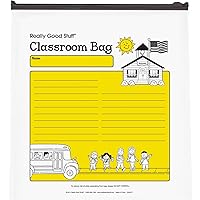 Reusable Classroom Take-Home Bags with Zip Top - Set of 30