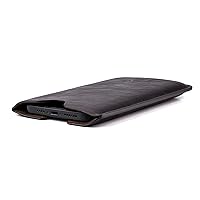 Dockem Executive Sleeve for iPhone 15 Pro Max, 15 Plus, 14 Pro Max, 14 Plus, 13 Pro Max, 12 Pro Max: Slightly Padded Premium Synthetic/Vegan Leather w/Microfiber Lining: Slim Case [Dark Brown]