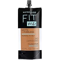 Maybelline New York Fit Me Matte + Poreless Liquid Foundation, Pouch Format, 340 Cappuccino, 1.3 Ounce