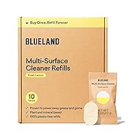 Multi-surface All Purpose Cleaner Refill Tablet 10 Pack | Eco Friendly Products & Cleaning Supplies - Fresh Lemon Scent | Makes 10 x 24 Fl oz bottles (240 Fl oz total)