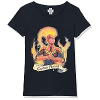 Marvel Girl's Captain Flames T-Shirt