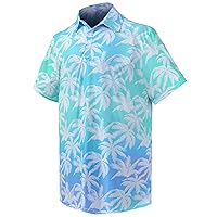 Golf Shirt for Men Fit Performance Short Sleeve Print Quick-Dry Moisture Wicking Collared Polo Shirt