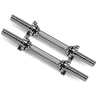 Yes4All Pair of Threaded Dumbbell Handles 14 Inch, Fit 1” Plates, Weightlifting Accessories, Bar Connector - Multiple Options
