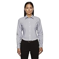 Ladies' Crown Woven Collection™ Banker Stripe XL NAVY