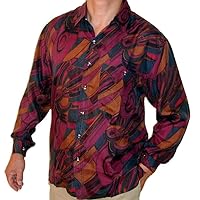 Men's Printed 100% Silk Shirt # 108
