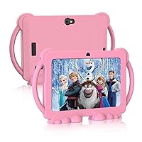 YOBANSE Kids Tablet, 7 inch Tablet for Kids 3GB RAM 32GB ROM Android 11.0 Toddler Tablet with Bluetooth, WiFi, GMS, Parental Control, Dual Camera, Shockproof Case, Educational, Games(Light Pink)