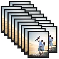 Hoikwo 18 Packs 8x10 Black Multi Picture Frames Set for Family Photos, Artwork, Light Weight Bulk 8 by 10 Frames Pack for Wall Hanging and Table, Stylish Gift Picture Frames