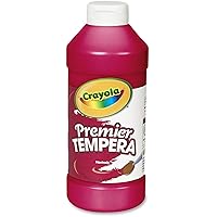 Crayola Premier Tempera Paint For Kids - Red (16oz), Kids Classroom Supplies, Great For Arts & Crafts, Non Toxic, Easy Squeeze Bottle