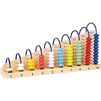 Wooden Abacus by Small Foot – Classic Educational Counting Toy Bead Counter – Early Learning Logic, Quantities, Addition, Subtraction – Develops Motor Skills and Logical Thinking - Age 4+ Years