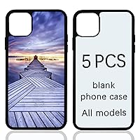 5PCS Sublimation Phone Case Blanks Bulk Covers Compatible with Apple iPhone 14, 6.1 Inch,Easy to Sublimate DIY Phone Case Cell Phone Basic Cases Soft Anti Slip (case for iPhone 14 * 5 Black)