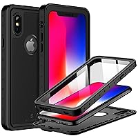 BEASTEK for Apple iPhone Xs MAX Waterproof Case, NRE Series, Shockproof Underwater IP68 Case, with Built-in Screen Protector Full Body Protective Cover, for iPhone Xs MAX 6.5 inch (Black)