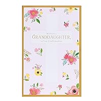 Confirmation Card for Granddaughter With Envelope - Flower Design