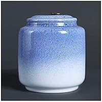 Cremation urn Cremation Urns Funeral Urn Adults Children Pet Urns Sealed Against Moisture Exquisite Finishes13.2 * 15cm Urns for(Color:Sky Blue)