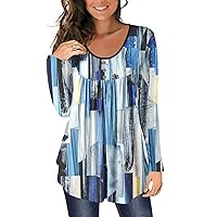 BeadChica Women's Casual Tunic Tops To Wear With Leggings Long Sleeve Henley Blouses Botton Up Shirts