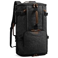 G-FAVOR 40L Travel Backpack, Vintage Canvas Rucksack Convertible Duffel Bag Carry On Backpack Fit for 17.3 Inch Laptop Bag