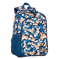 FORTNITE School Blue Camo Bag - Double Compartment and Front Pocket - Trolley Adaptable - Lined Interior - Padded Back and Shoulder Straps -42 x 32 x 20 cm - Toybags
