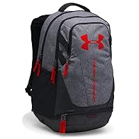 Under Armour Hustle 3.0 Backpack, Graphite (041)/Red, One Size Fits All