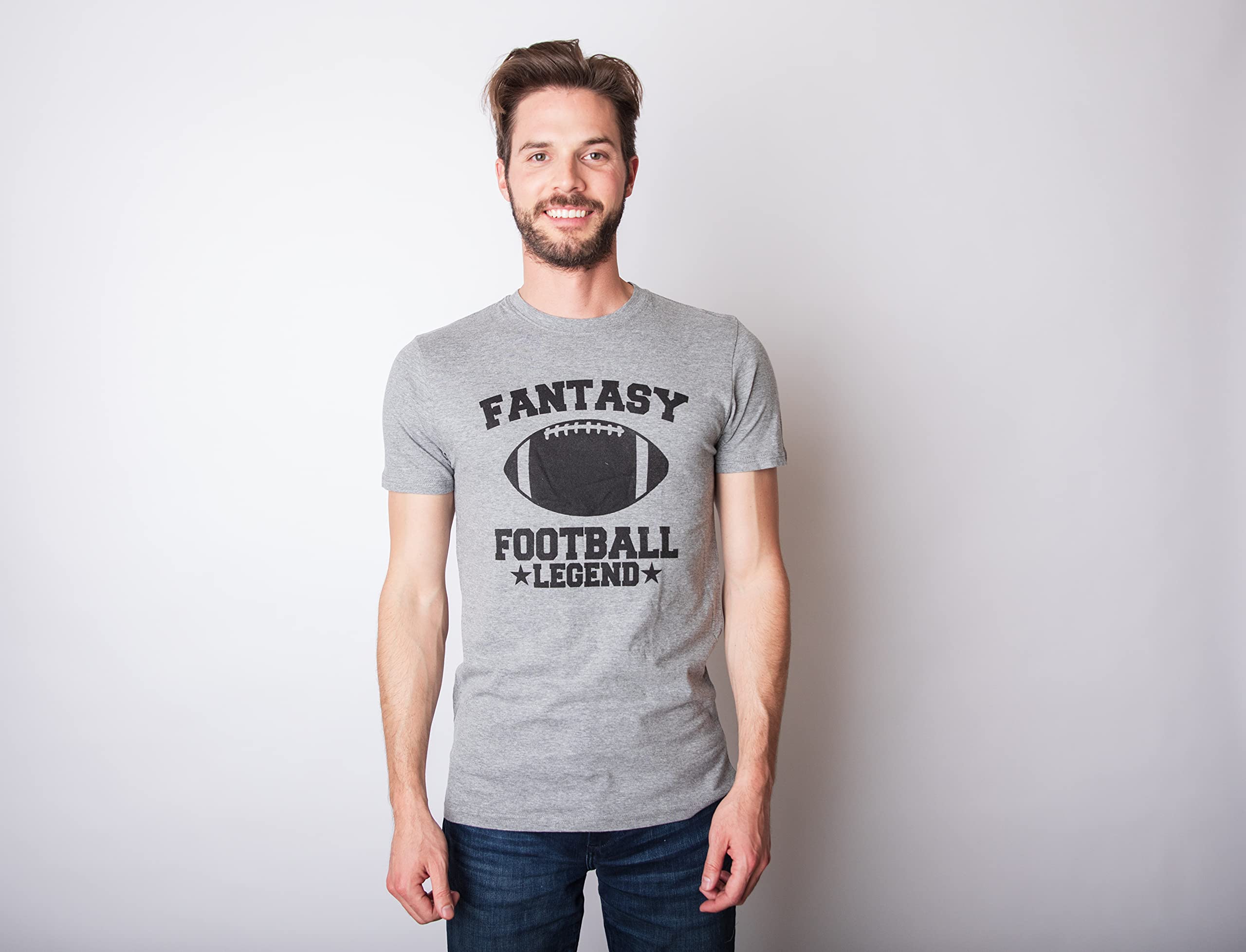 Mens Fantasy Football Legend Funny T Shirt Season Novelty Graphic Dad Gameday