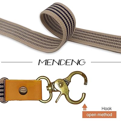 Buy MENDENG Adjustable Suspenders for Men Bronze Metal Clips