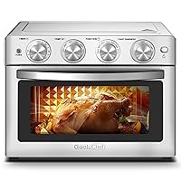 Geek Chef Air Fryer, 6 Slice 24.5QT Air Fryer Toaster Oven Combo, Air Fryer Oven,Roast, Bake, Broil, Reheat, Fry Oil-Free, Extra Large Convection Countertop Oven, Accessories Included, Stainless Steel