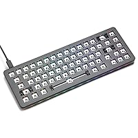 Drop ALT Mechanical Keyboard — 65% (67 Key) Gaming Keyboard, Hot-Swap Switches, Programmable Macros, RGB LED Backlighting, USB-C, Doubleshot PBT, Aluminum Frame (Barebones, Black) (Renewed)