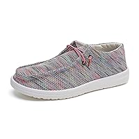 Lightweight Boat Shoes for Women, Womens Casual Loafers, Womens Slip On Deck Shoes, Breathable Canvas Walking Shoes for Women
