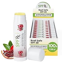 SPF Rx, SPF 30 Pomegranate Sunscreen Lip Balm Broad Spectrum Protection, Rapid Relief for Dry Chapped Lips, Superior Protection Against UVA & UVB Rays - 0.15 oz, (100 Pack)
