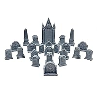 Graveyard and Treasury Scenes, Mausoleum Graveyard Scene for 18mm Miniatures Wargame, 3D Printed and Paintable (Graveyard Edition)