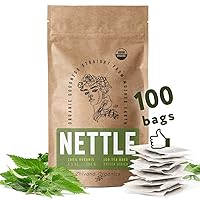 Stinging Nettle Tea Organic - Nettles, Stinging Nettle Leaf, Ortiga Verde Organica, Urtica Tea, Joint, Blood Sugar, Allergy Tea - 100 Nettle Tea Bags…