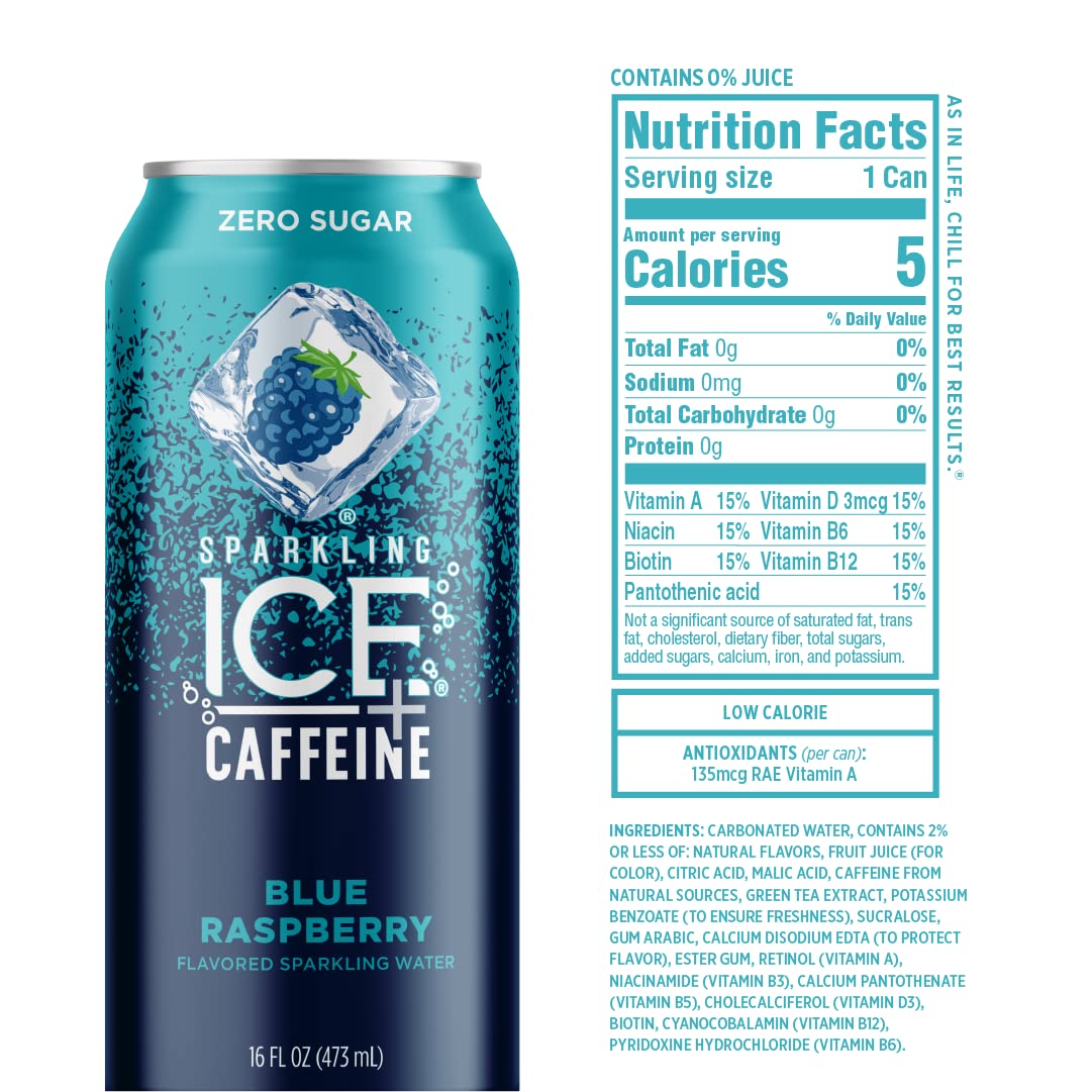 sparkling ice caffeine nutrition facts