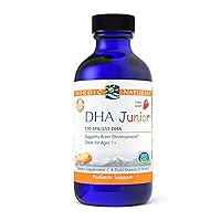 Nordic Naturals Pro DHA Junior, Strawberry - 4 oz - 530 mg Total Omega-3s with EPA & DHA - Brain Development & Visual Function - Non-GMO - 48 Servings