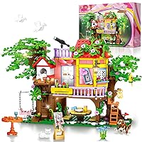 HOGOKIDS Tree House Building Sets - 840PCS Treehouse Building Blocks Kit for Girls, Friendship Forest House Building Toys with Animals, Xmas Birthday Gifts for Kids Girls Boys Age 6 7 8 9 10 11 12+