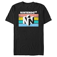 Nintendo Men's N64 Logo Retro Stripe T-Shirt
