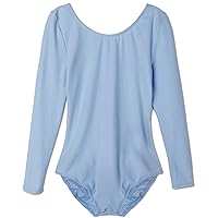 CHICTRY Kids Girls Classic Solid Long Sleeve Gymnastics Dance Leotard Cut Leg Line