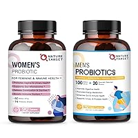 NATURE TARGET Probiotics for Men, Probiotics for Women, Probiotics for Digestive Health