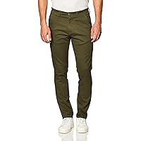 Southpole mens Flex Stretch Basic Long Chino Casual Pants, Olive (New), 34W x 34L US